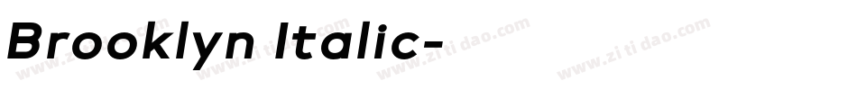 Brooklyn Italic字体转换